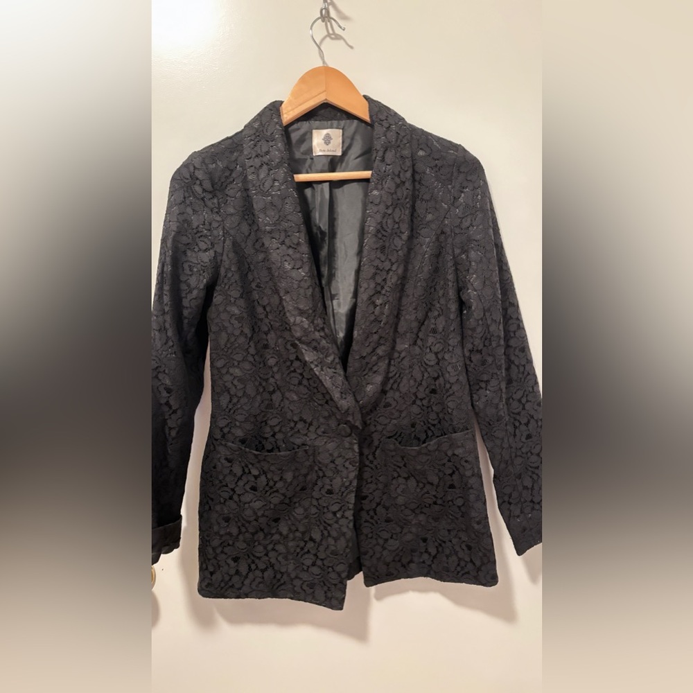 New Japanese brand black lace jacket blazer